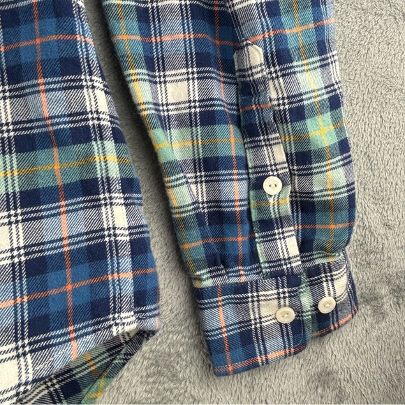 The Normal‎ Brand Shirt Adult Large Blue Green Plaid Flannel Button Up Pockets - Picture 7 of 13
